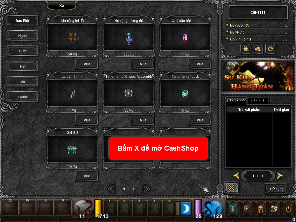 Chức năng chính của Game MU Định Mệnh